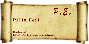 Pilis Emil névjegykártya